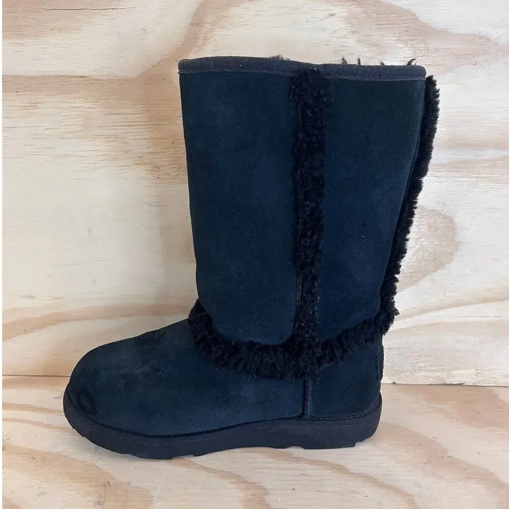 UGG - Hadley II Tall Waterproof- Boots - Black - Little Girl's - 1 -S/N 1106835K